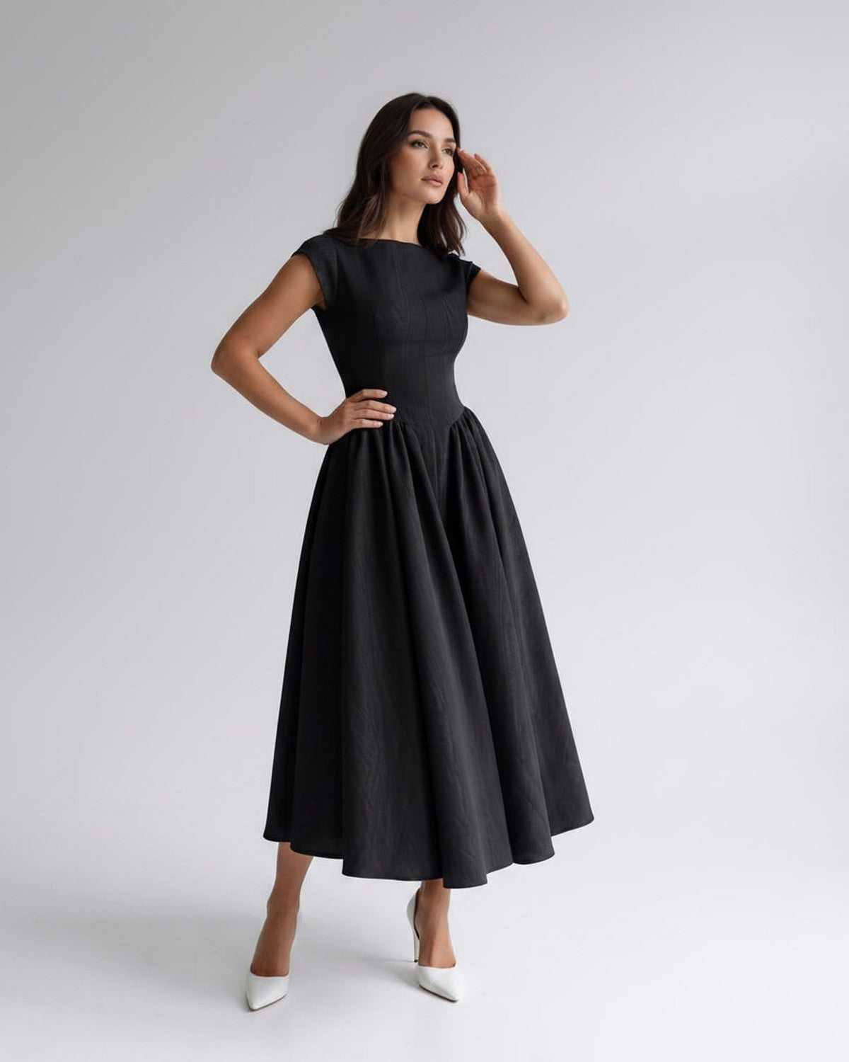Women's Dress | Midi Pleated Skirt Drop Waist