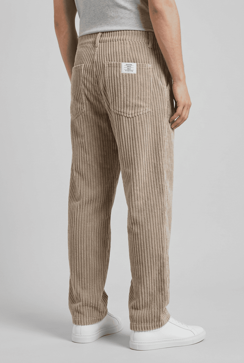 Men’s Casual Wide Leg Trousers | Textured