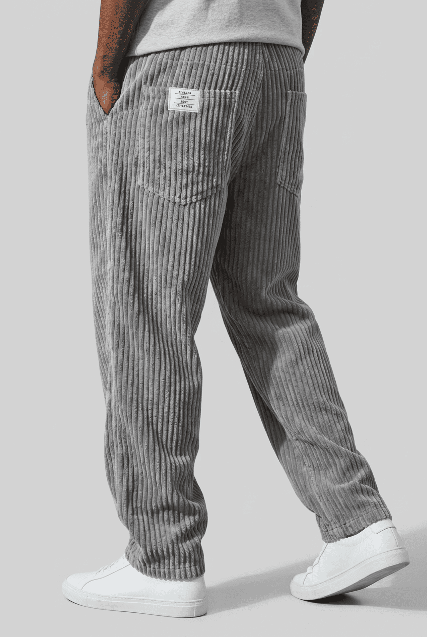Men’s Casual Wide Leg Trousers | Textured