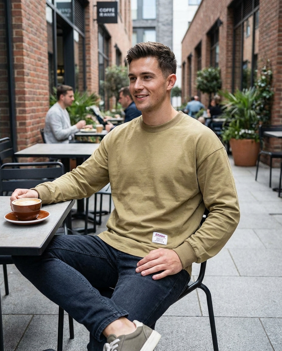 Men's Long Sleeve Sweatshirt | Oversized Fit