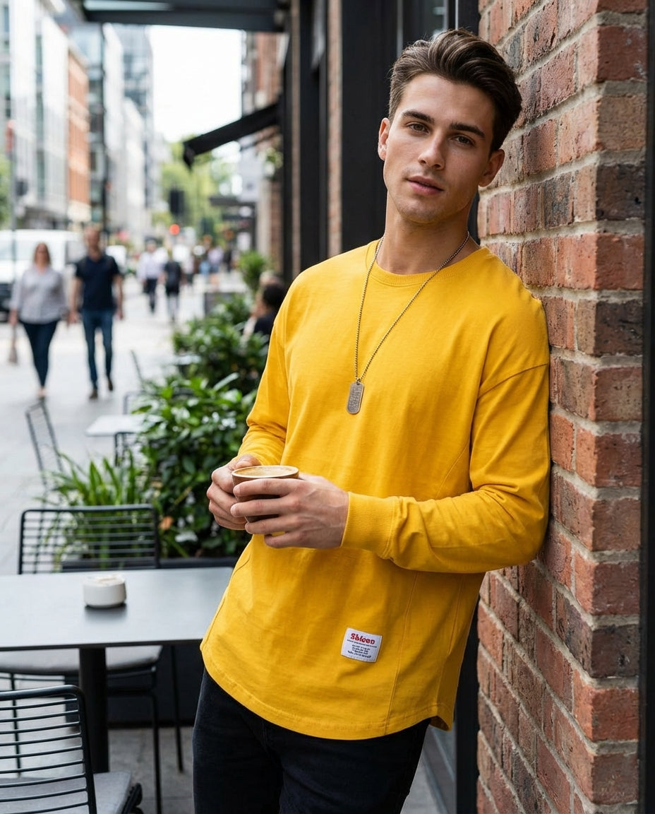 Men's Long Sleeve Sweatshirt | Oversized Fit