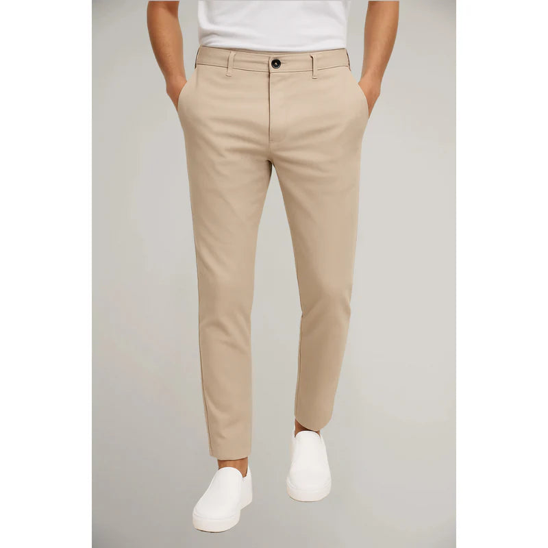 Men's Trousers | Slim Fit Tailored with Flat Front & Belt Loops