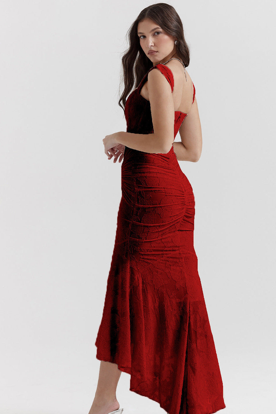 Women's Dress | Floral Wedding Guest Corset Ruched