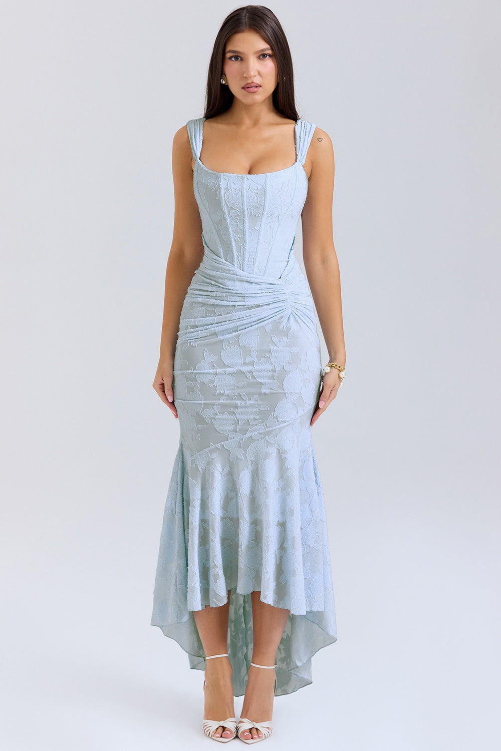 Women's Dress | Floral Wedding Guest Corset Ruched