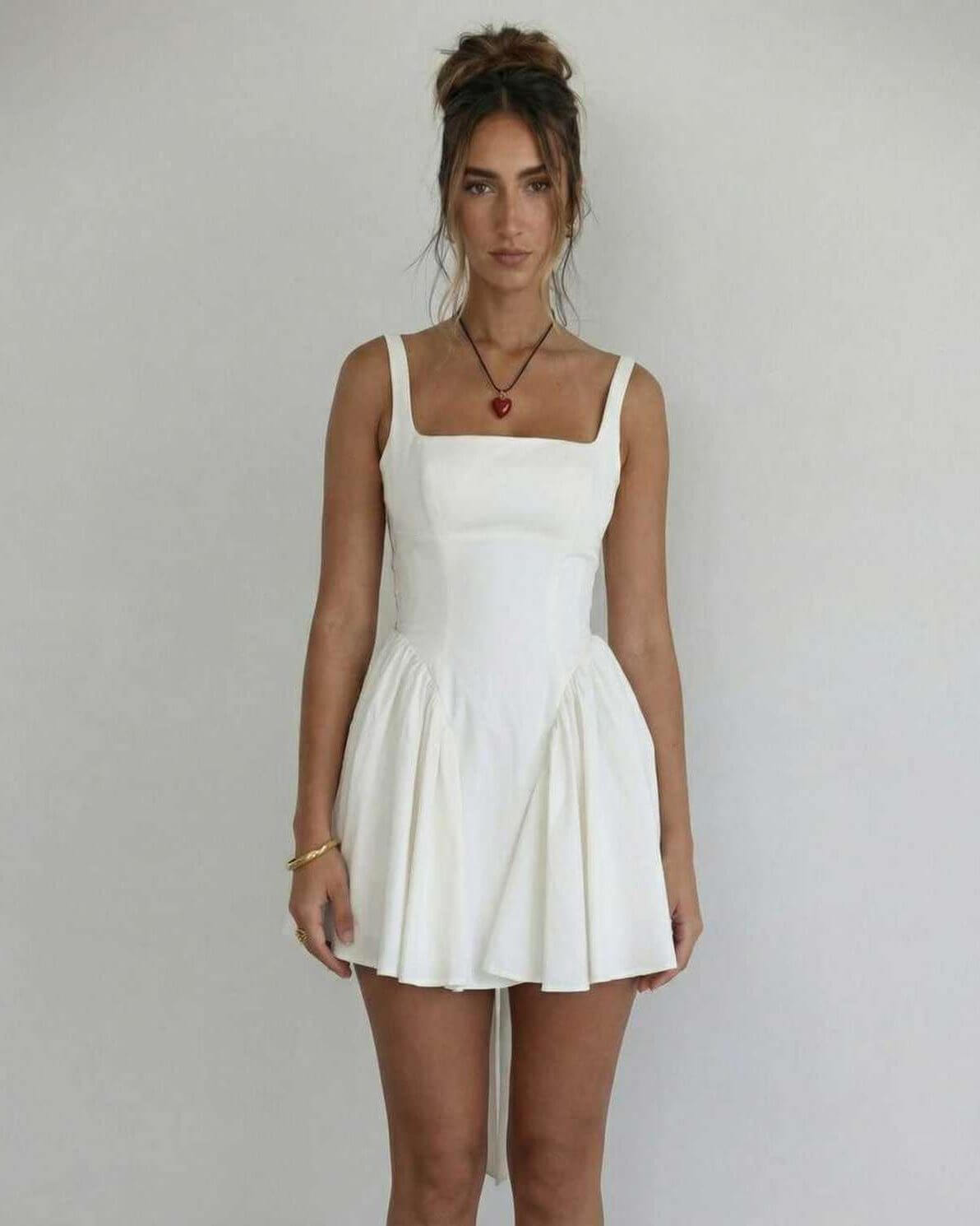 Women's Dress | Mini Sleeveless Backless Bow