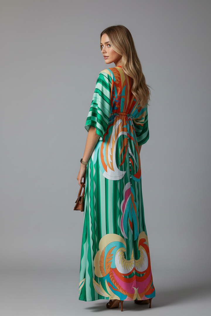 Women’s Dress | Tie Waist Maxi V-Neck