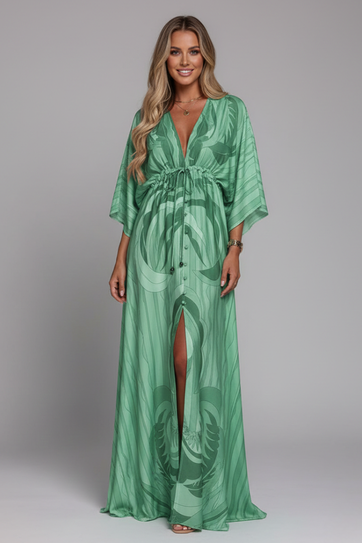 Women’s Dress | Tie Waist Maxi V-Neck