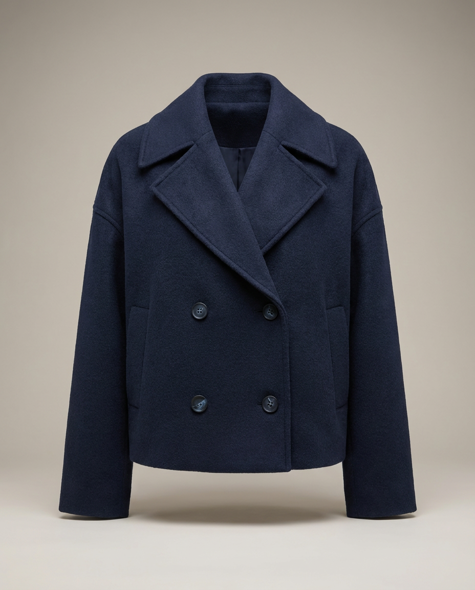 Women's Coat | Double Breasted Short Style