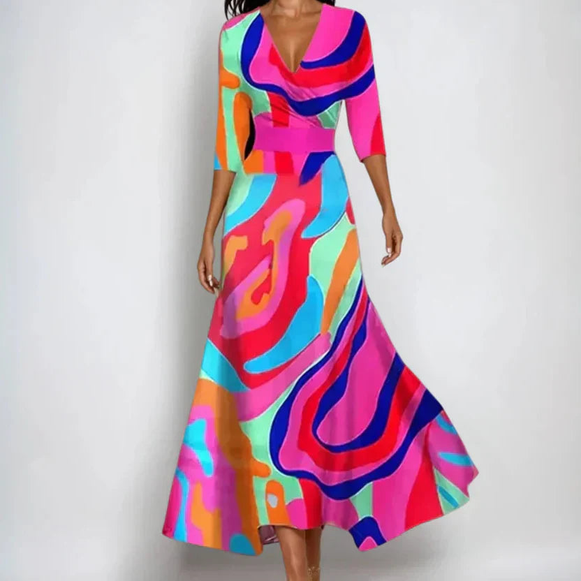Women's Dress | A-Line Printed Wrap