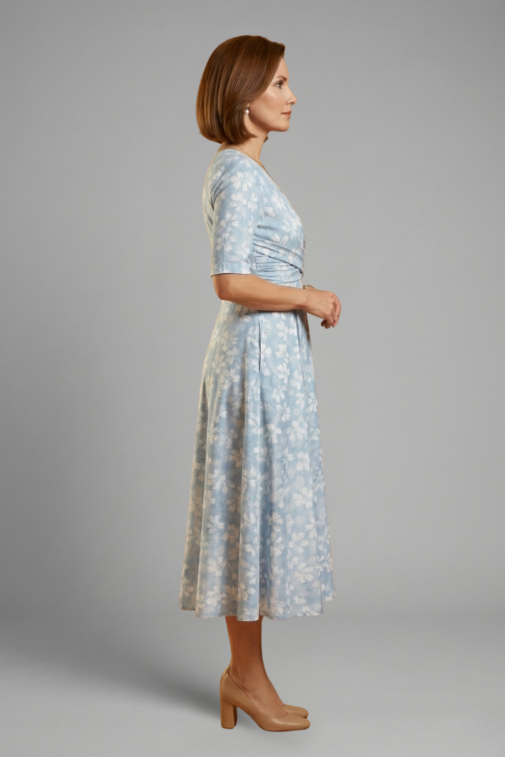 Women’s Dress | Midi V-Neck Side Pockets