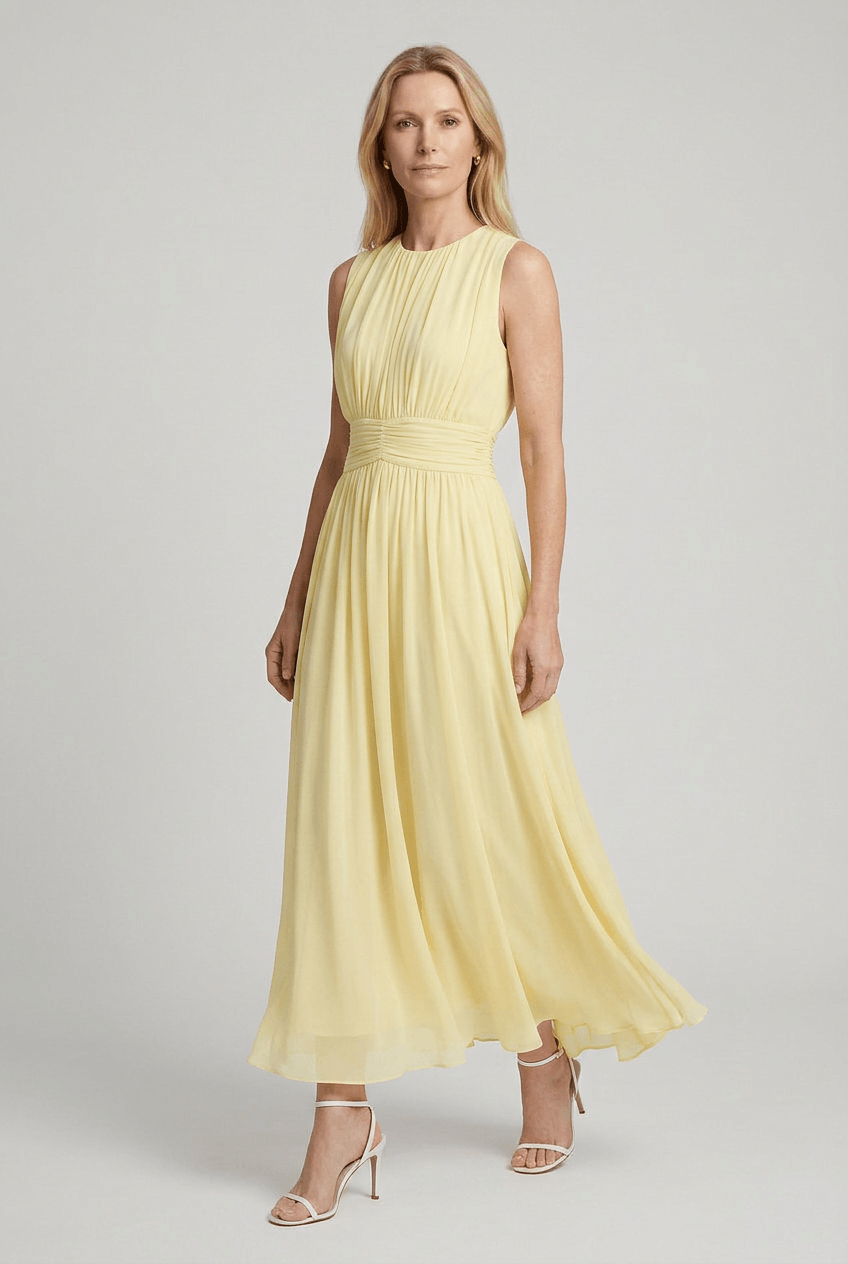 Women's Dress | Sleeveless Ruched A-Line Wedding Guest