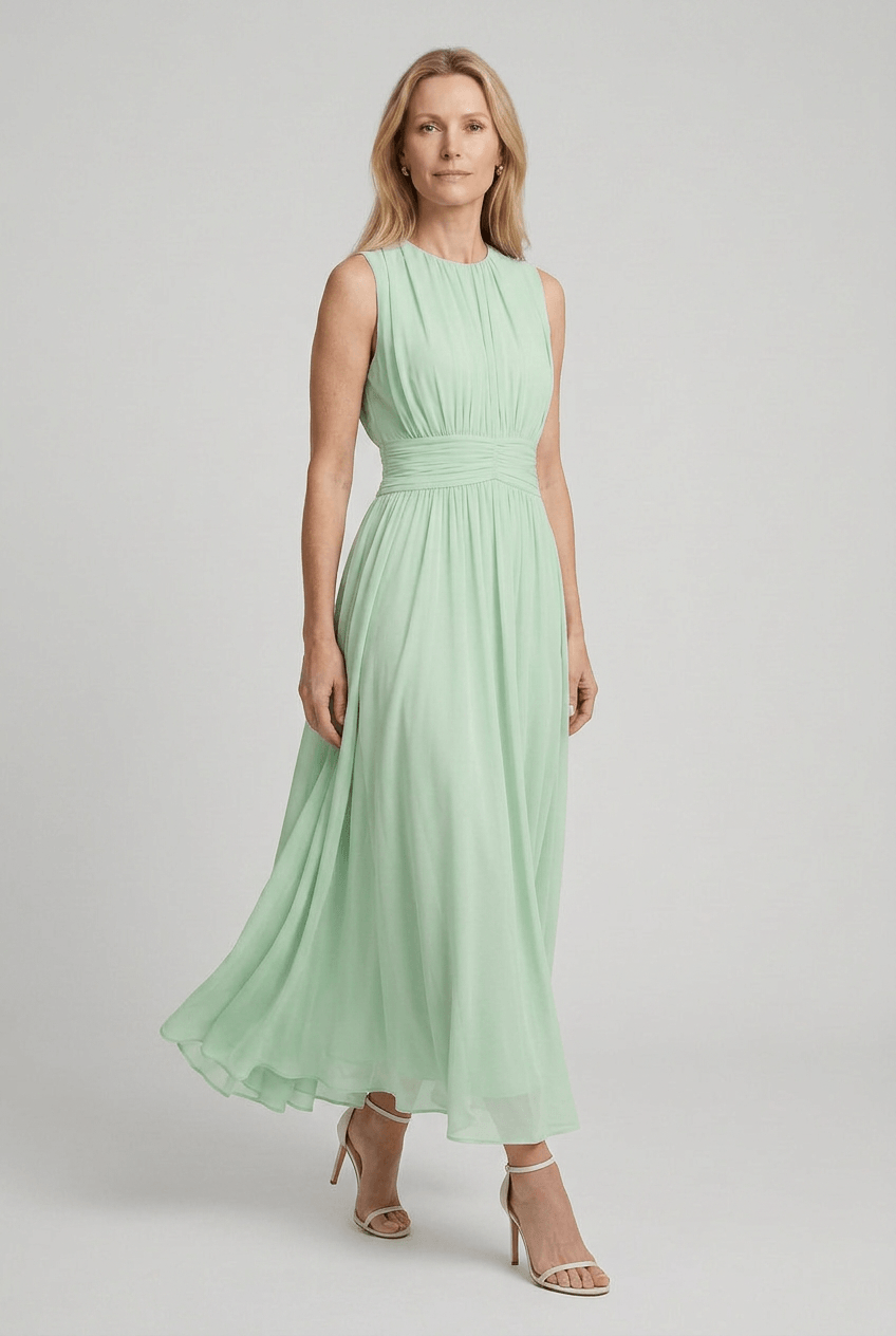 Women's Dress | Sleeveless Ruched A-Line Wedding Guest