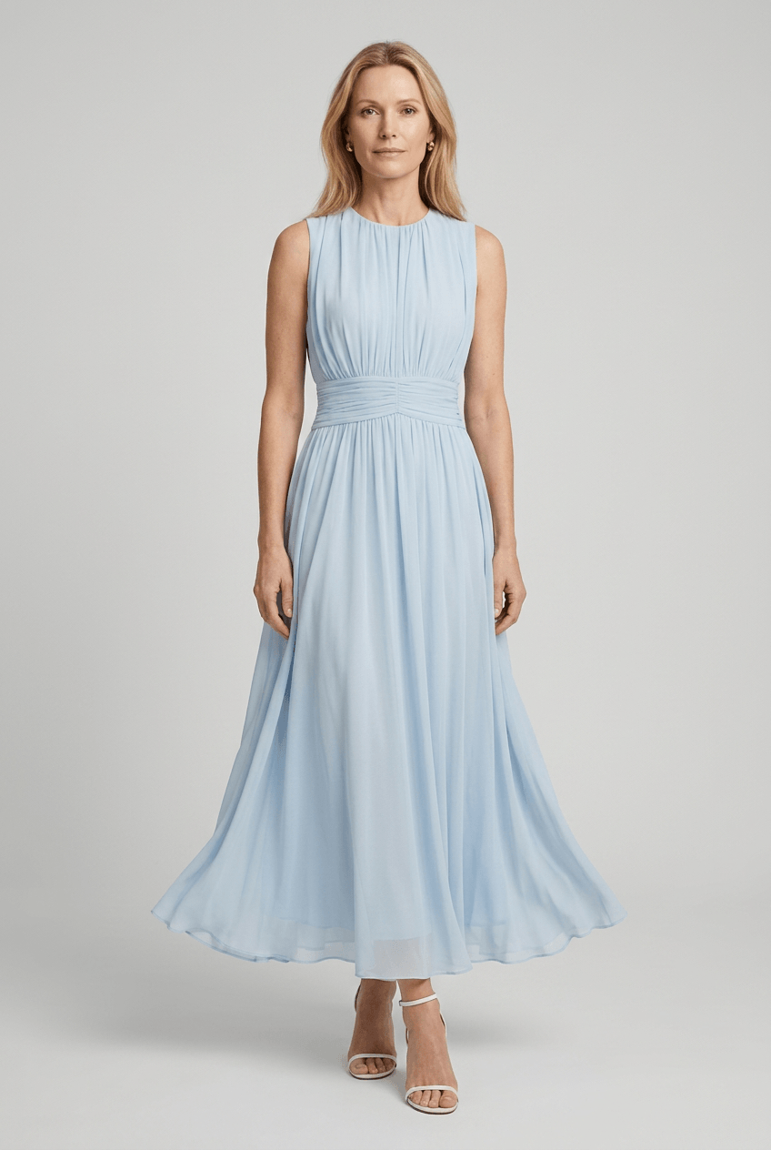 Women's Dress | Sleeveless Ruched A-Line Wedding Guest