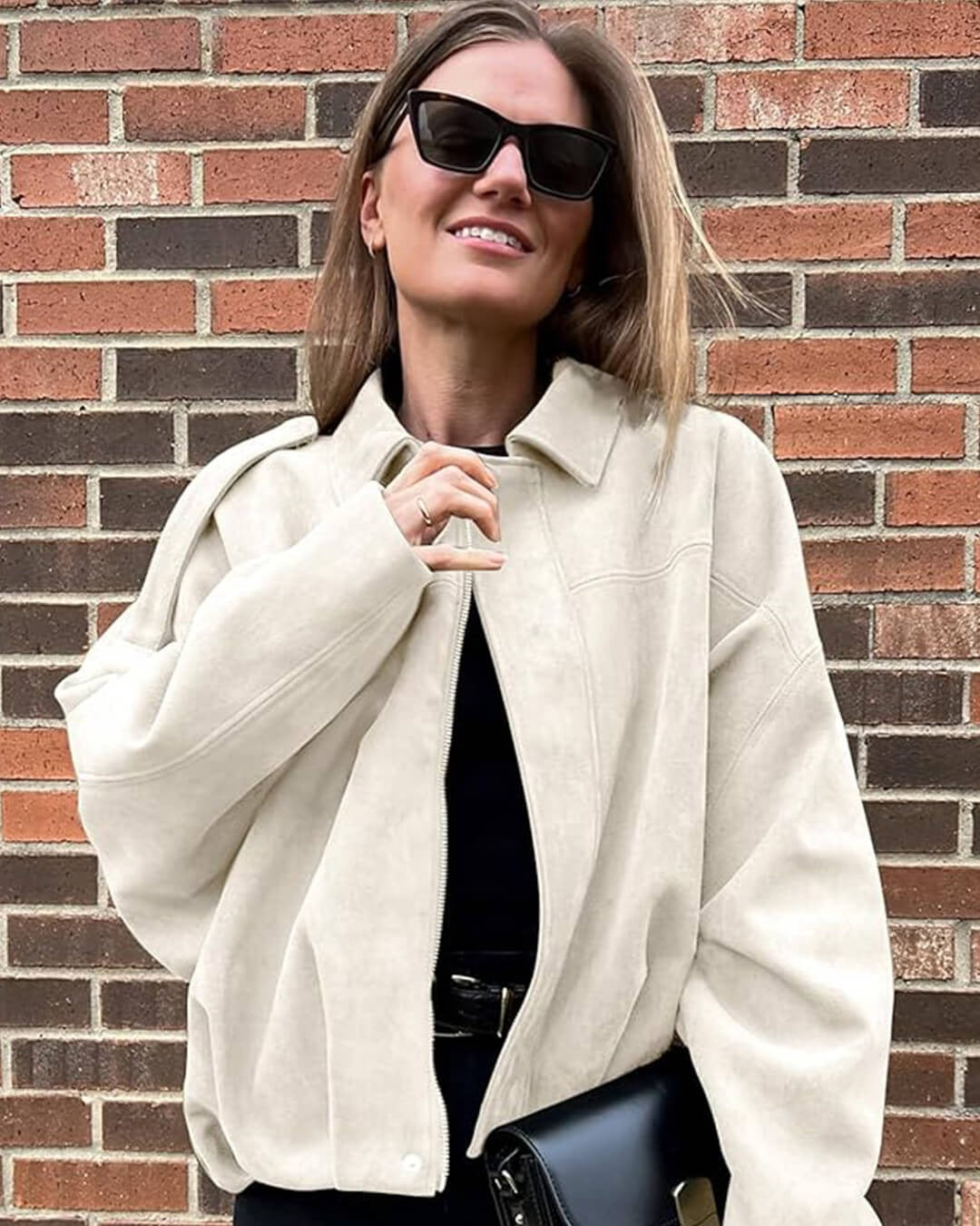 Women's Jacket | Collared Bomber Zipper