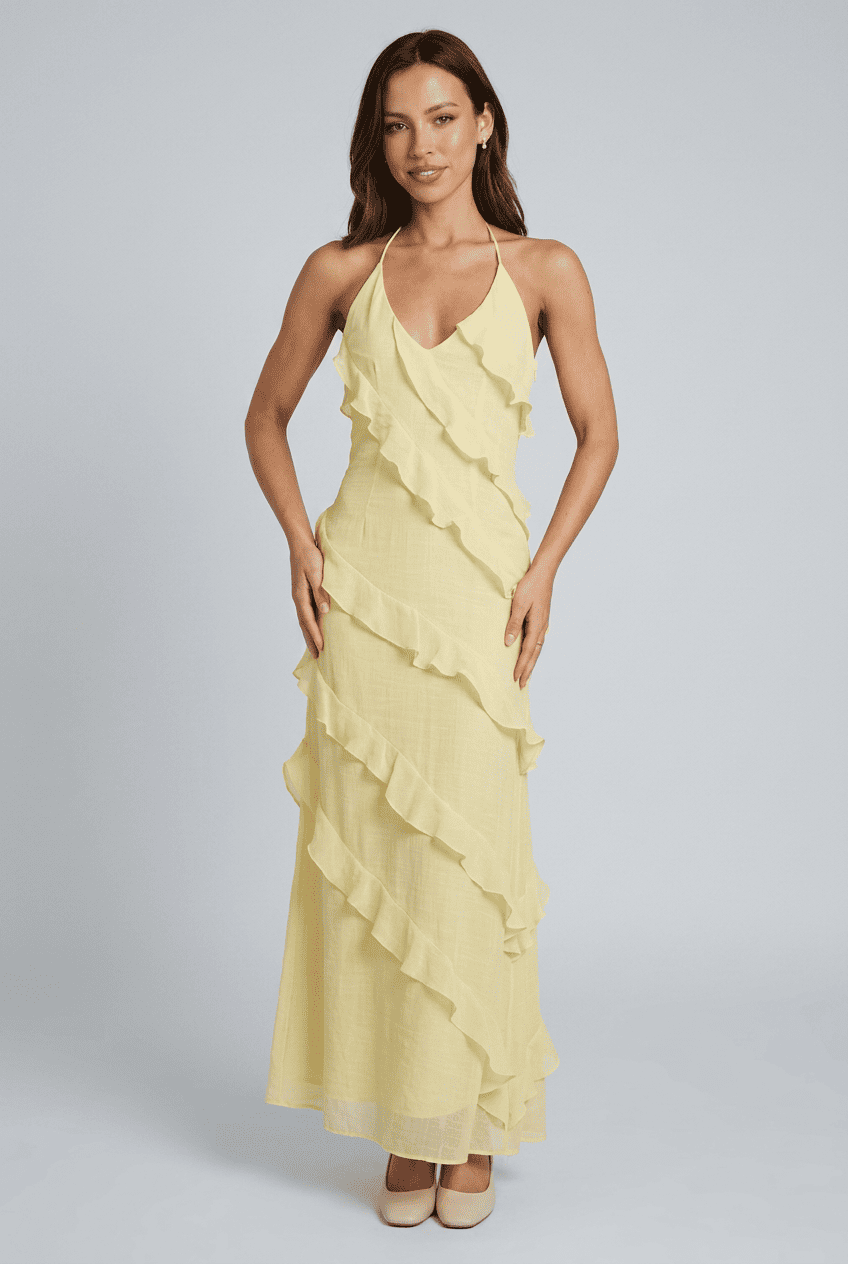 Women’s Layered Ruffle Prom Dress | Maxi