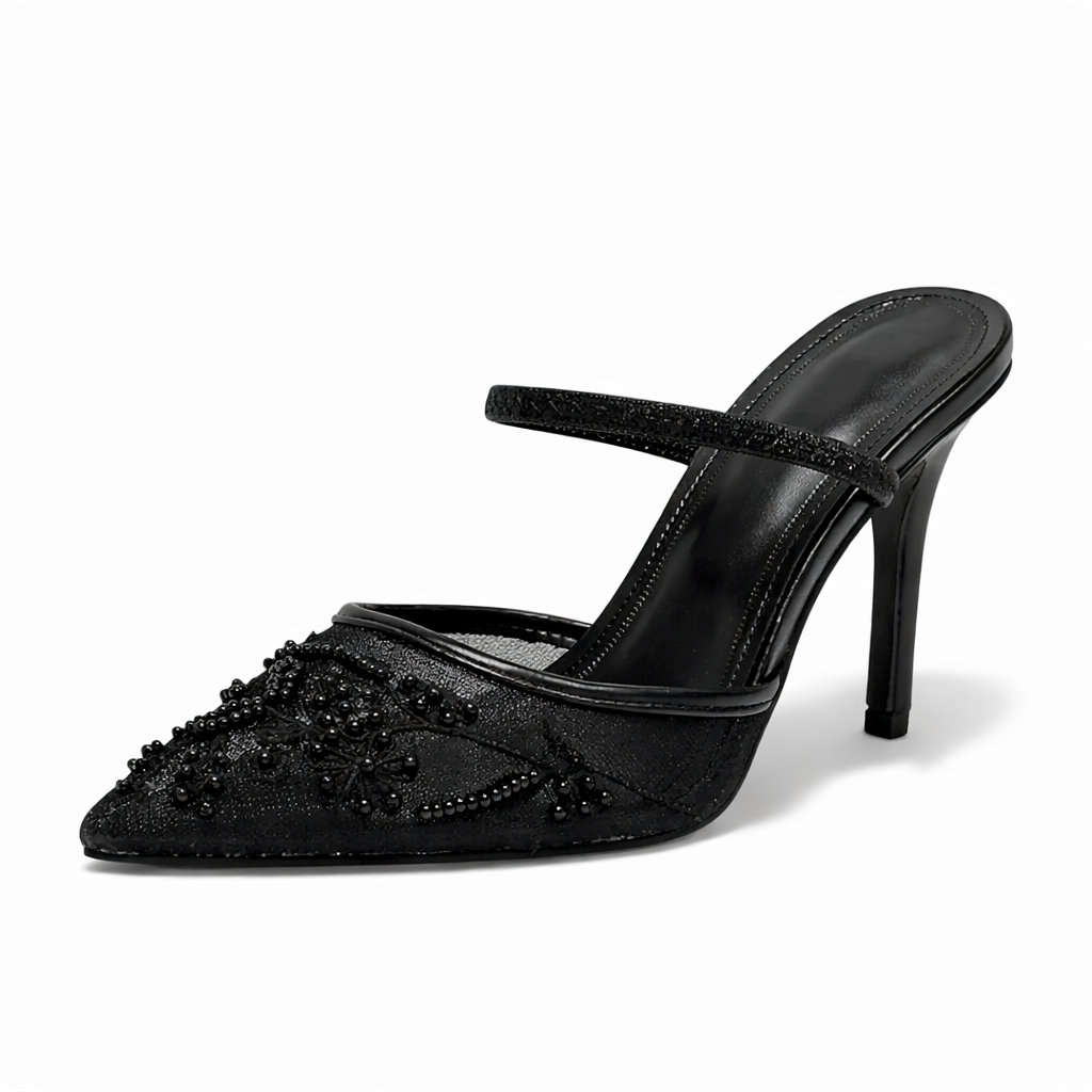 Women's Mule Heel | Pointed Toe Floral