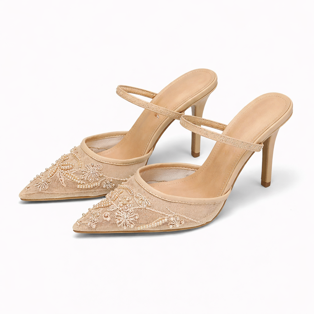 Women's Mule Heel | Pointed Toe Floral
