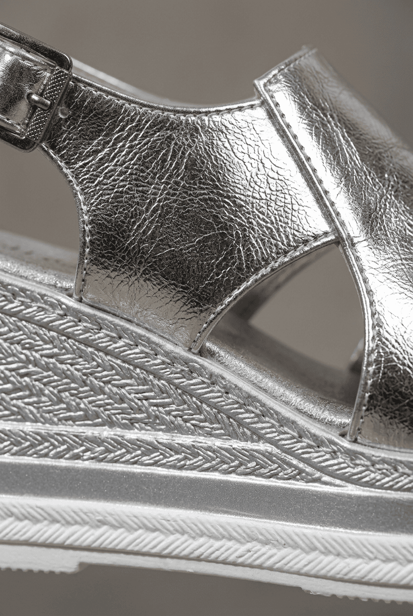 Women’s Open Toe Platform Metallic Sandals | Summer