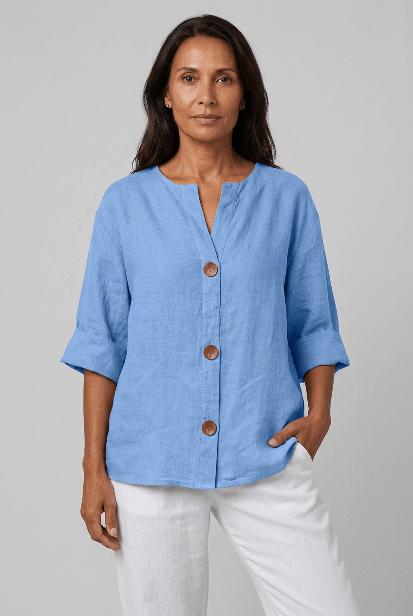 Women’s Relaxed Button Front Blouse | Summer