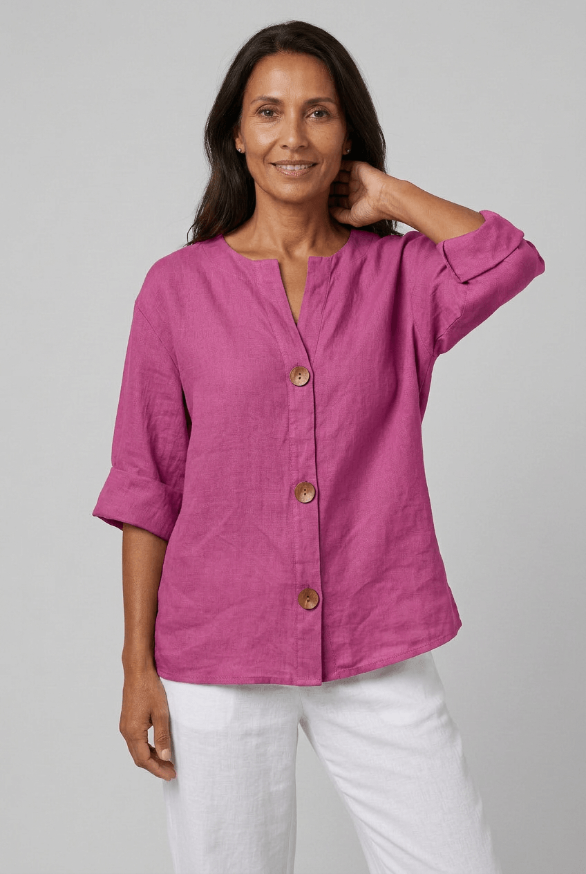 Women’s Relaxed Button Front Blouse | Summer