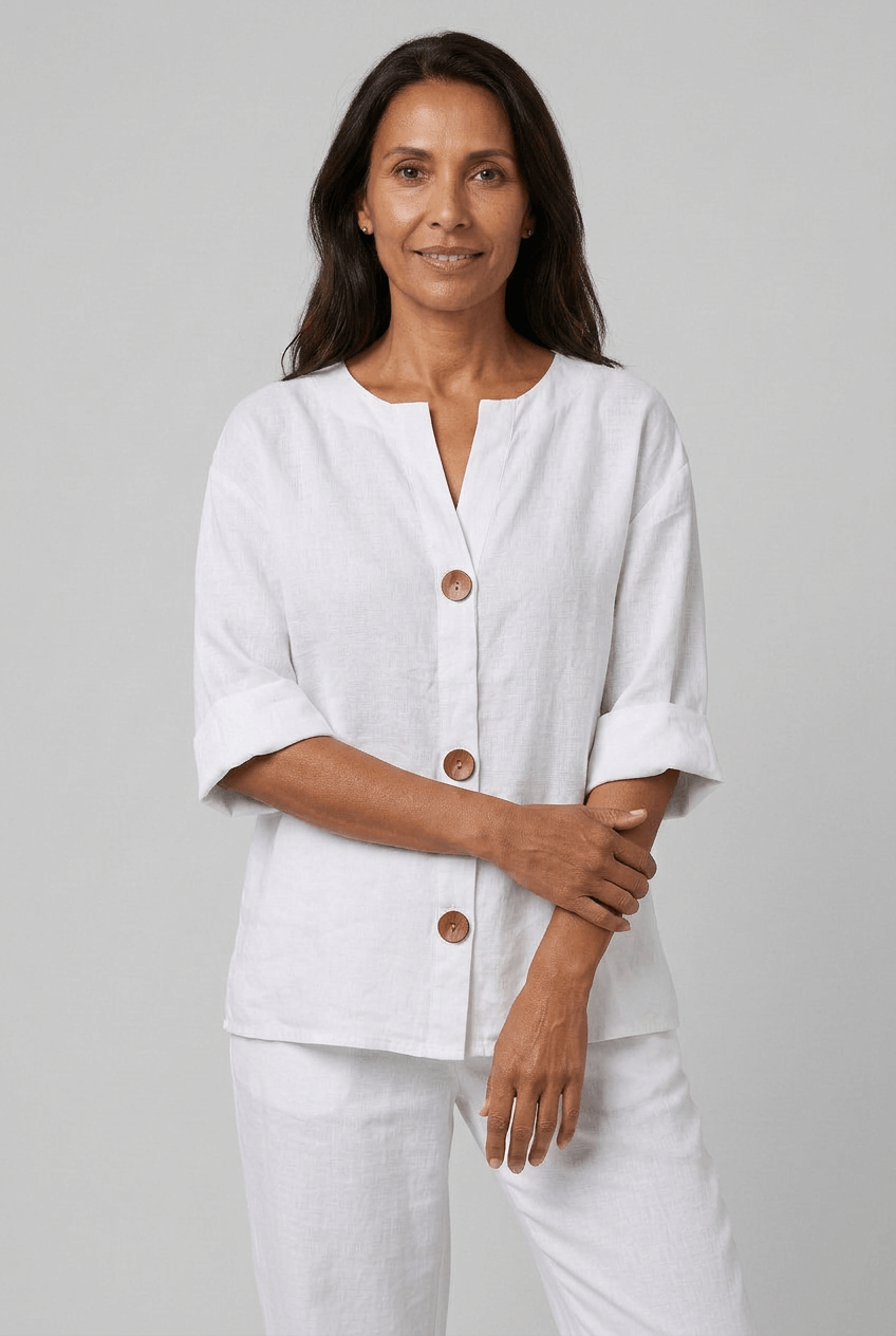 Women’s Relaxed Button Front Blouse | Summer