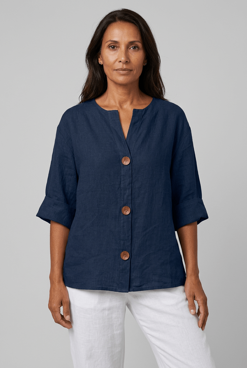 Women’s Relaxed Button Front Blouse | Summer