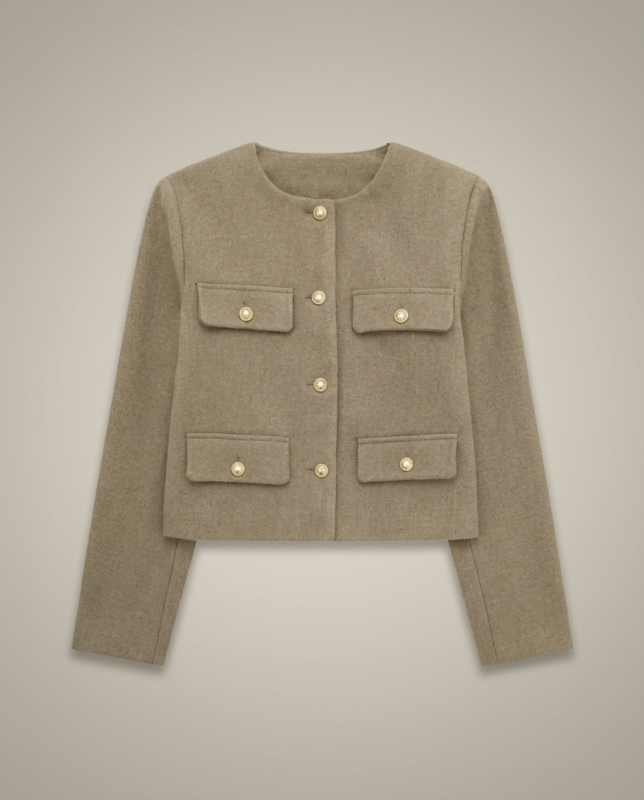 Women's Short Jacket | Button Front Tailored Fit