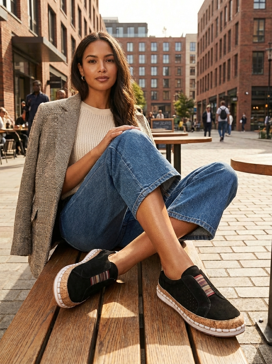 Women's Slip-On Walking Shoes | Round Toe