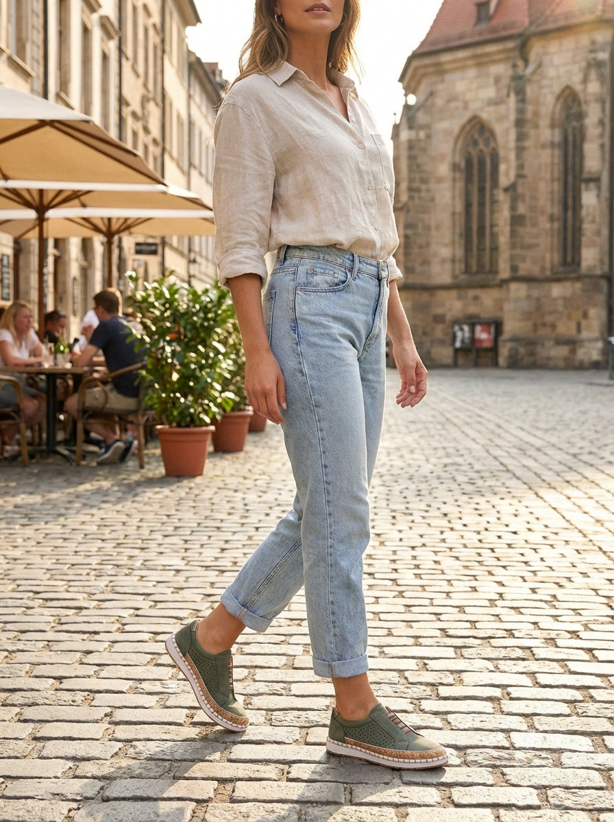 Women's Slip-On Walking Shoes | Round Toe