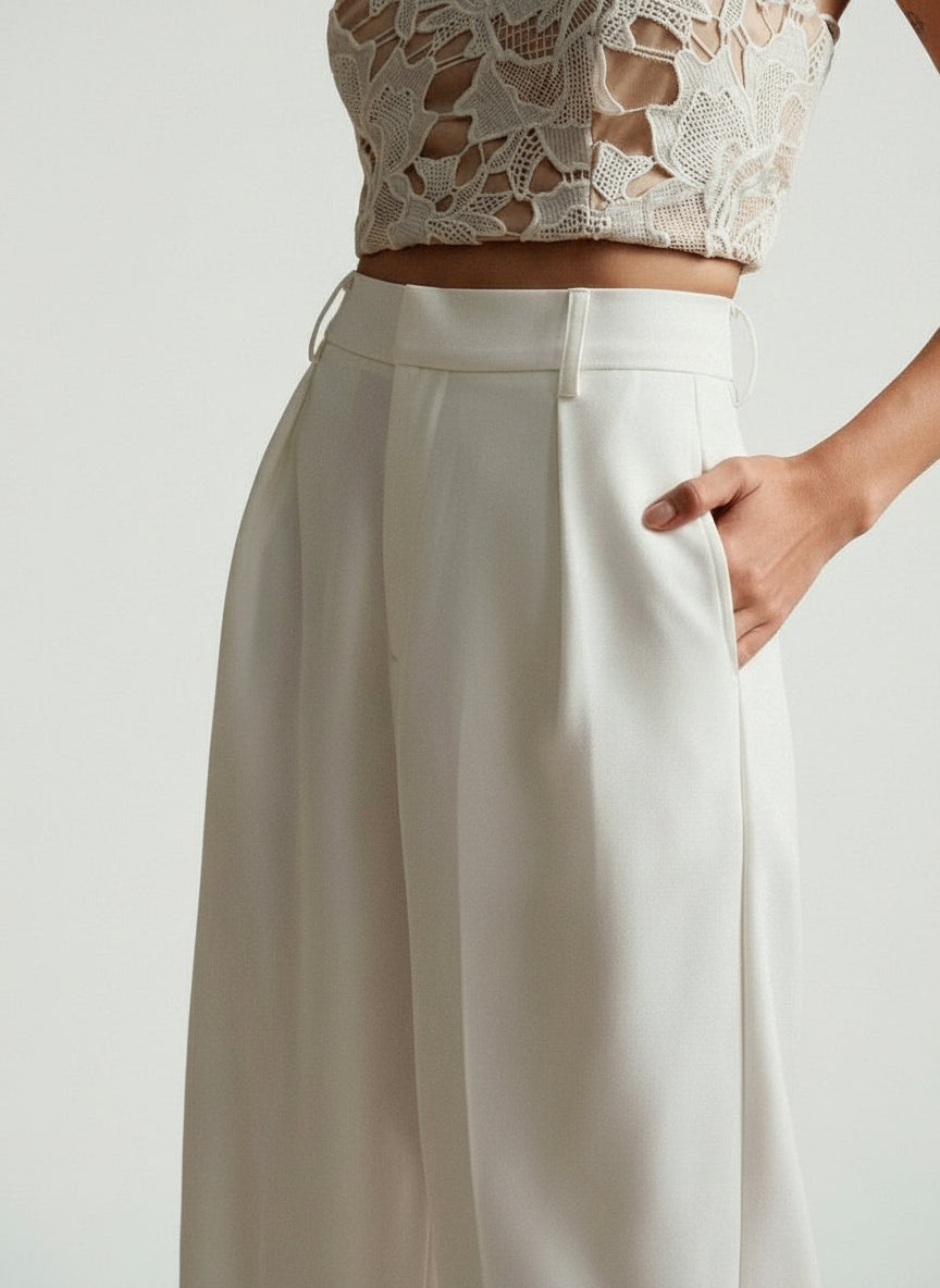 Women's Trouser | Wide Leg High Waist Tailored