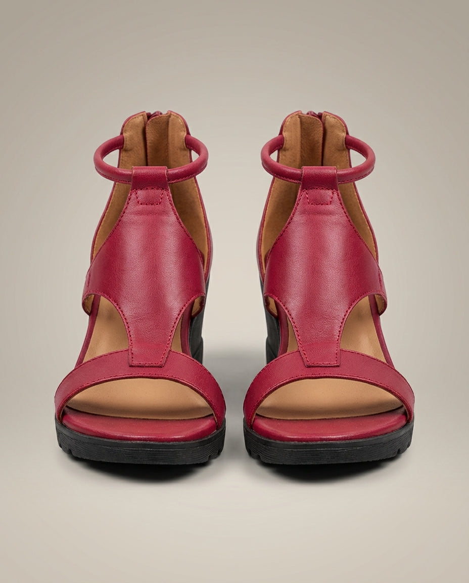 Women's Wedge Sandals | T-Strap Ankle Design