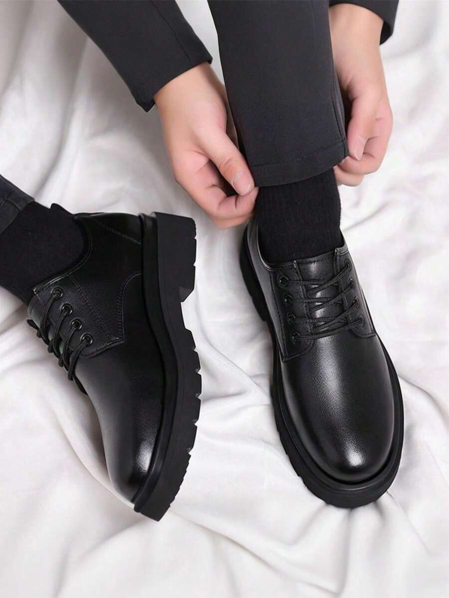 Men's Derby Shoes | Chunky Sole & Round Toe