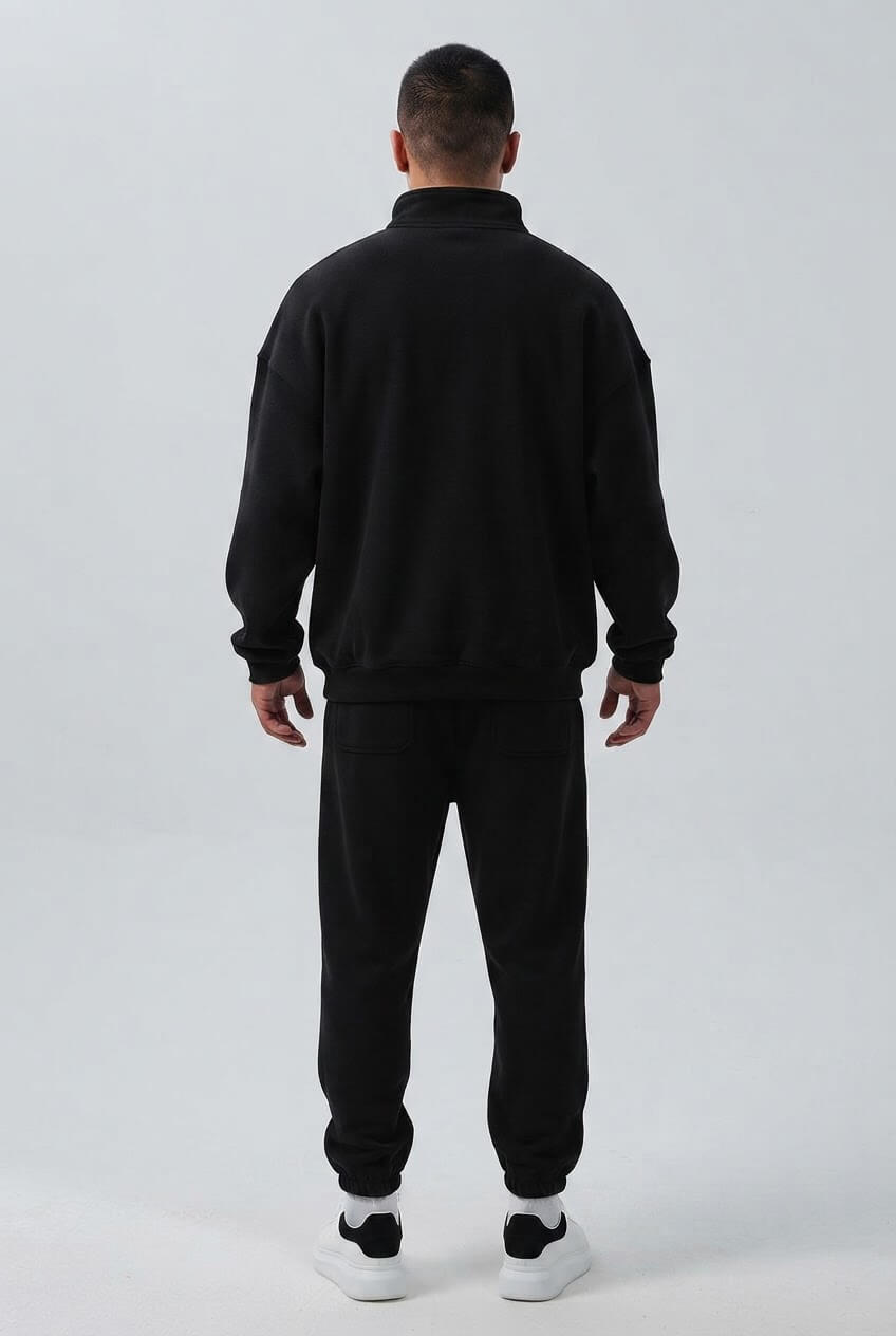 Men's Quarter Zip Tracksuit Set | Stand Collar