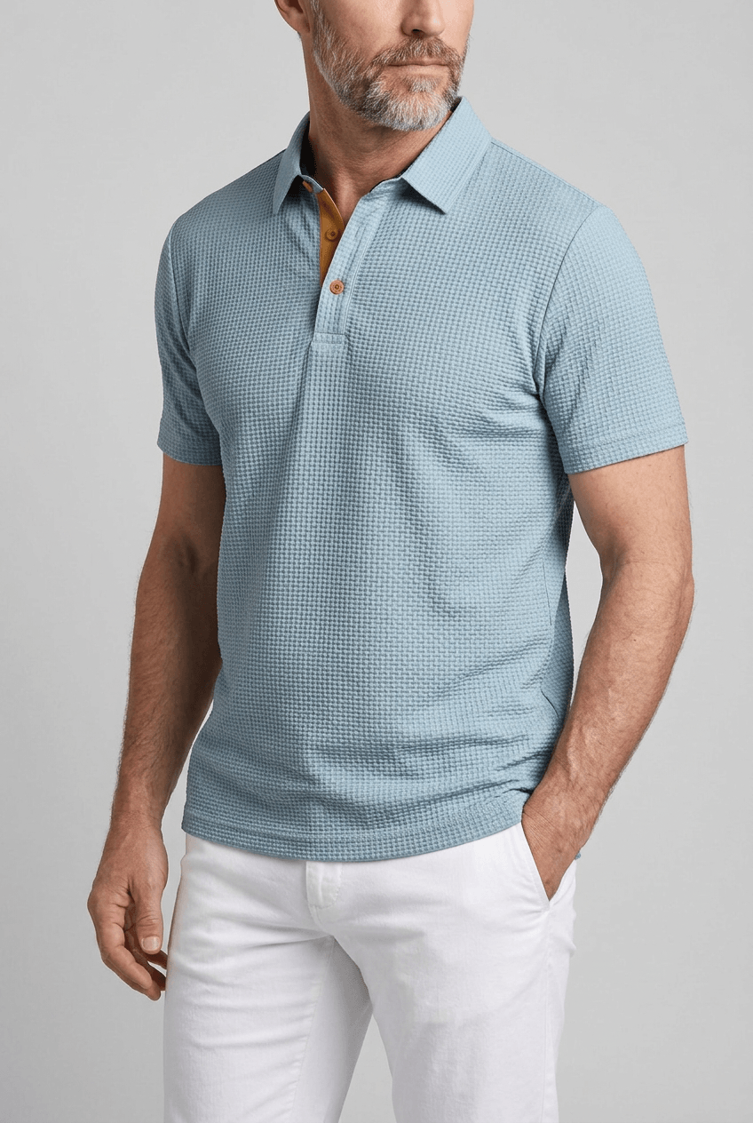 Men's Polo Shirt | Waffle Texture