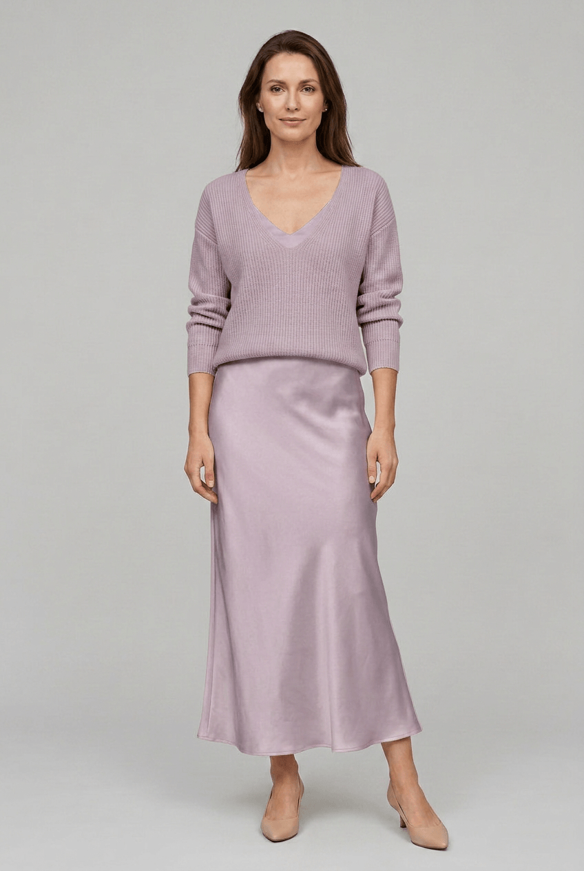 Women’s V Neck Long Dress And Pullover Set | Stylish