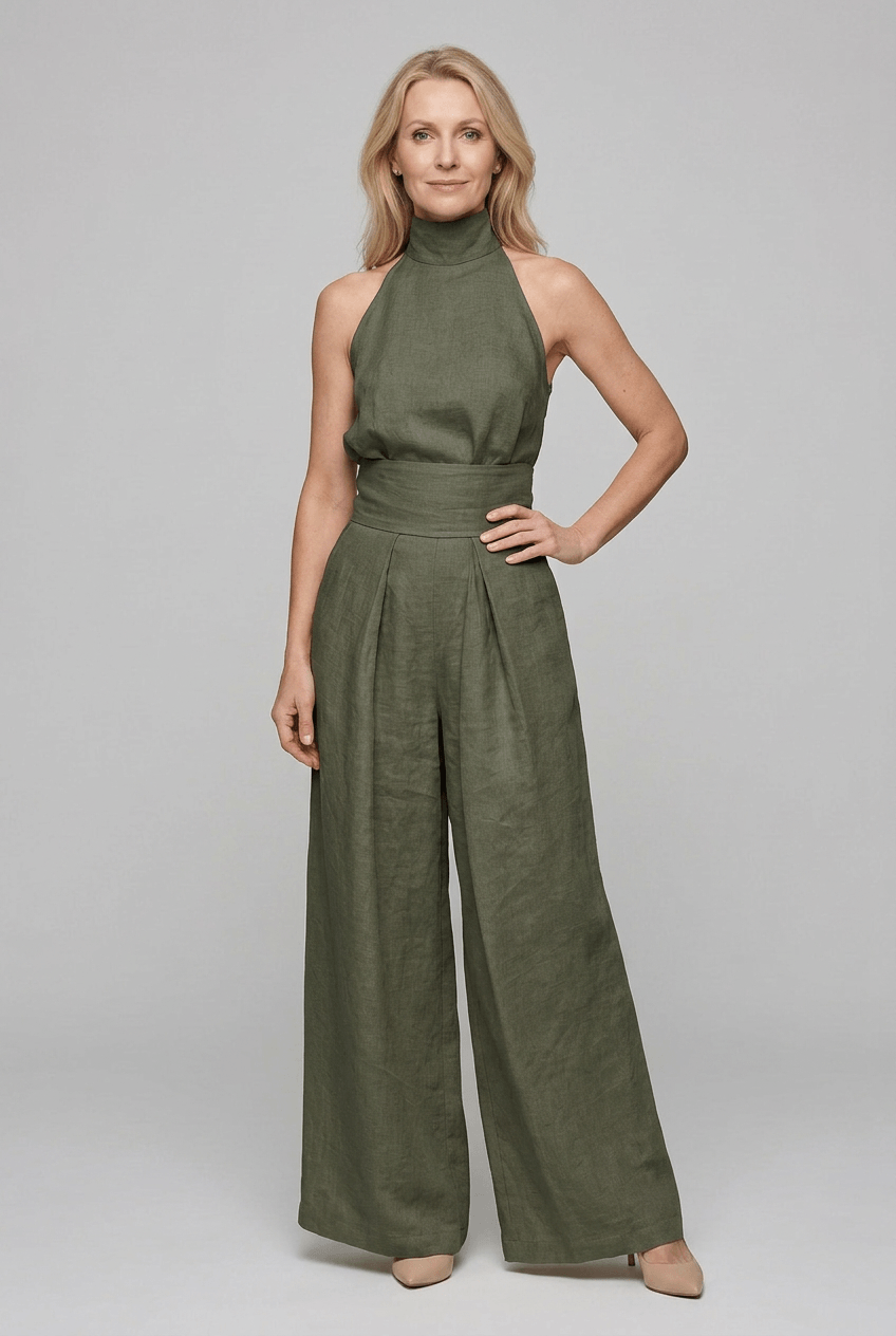 Women’s Sleeveless High Neck Jumpsuit | Relaxed