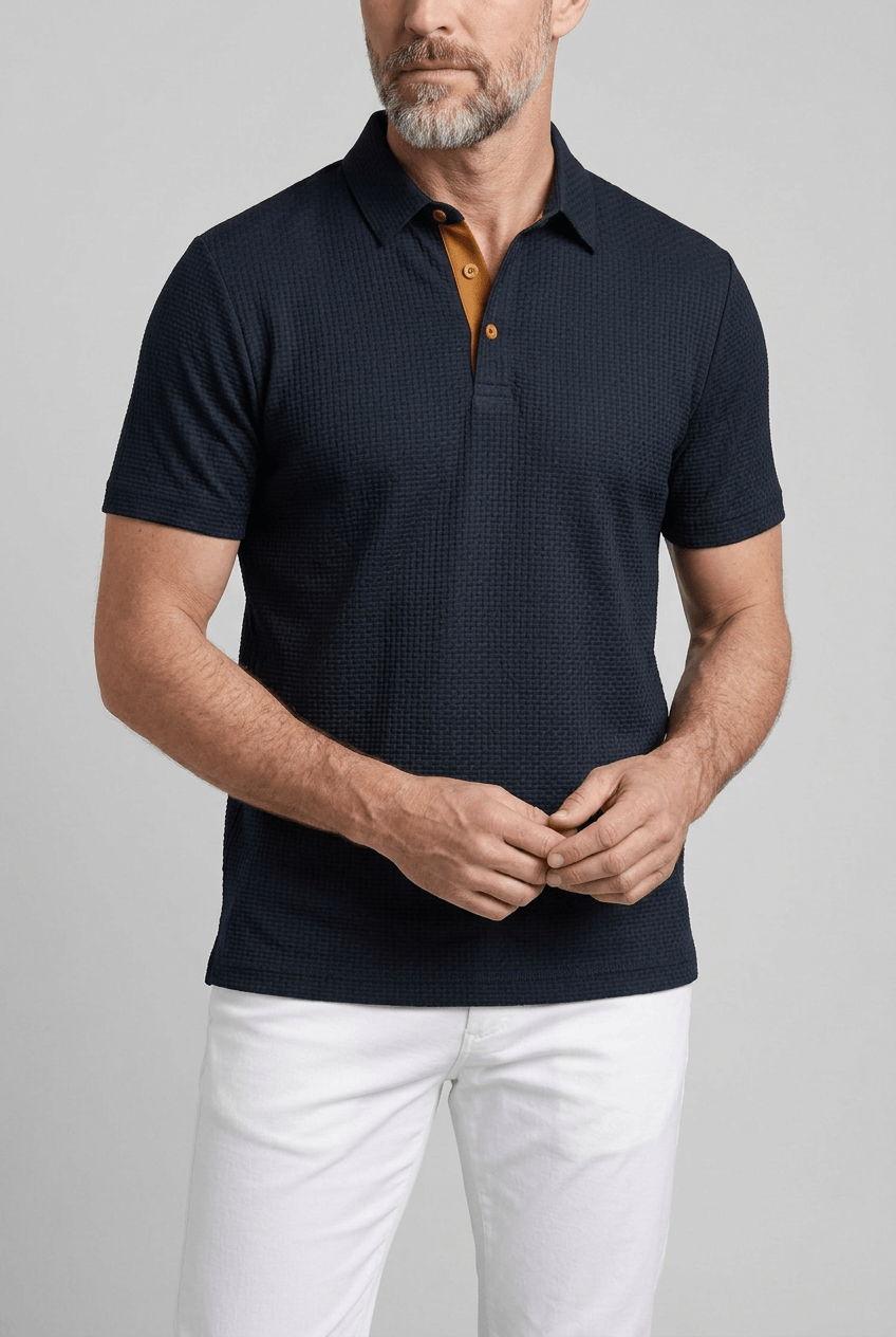 Men's Polo Shirt | Waffle Texture