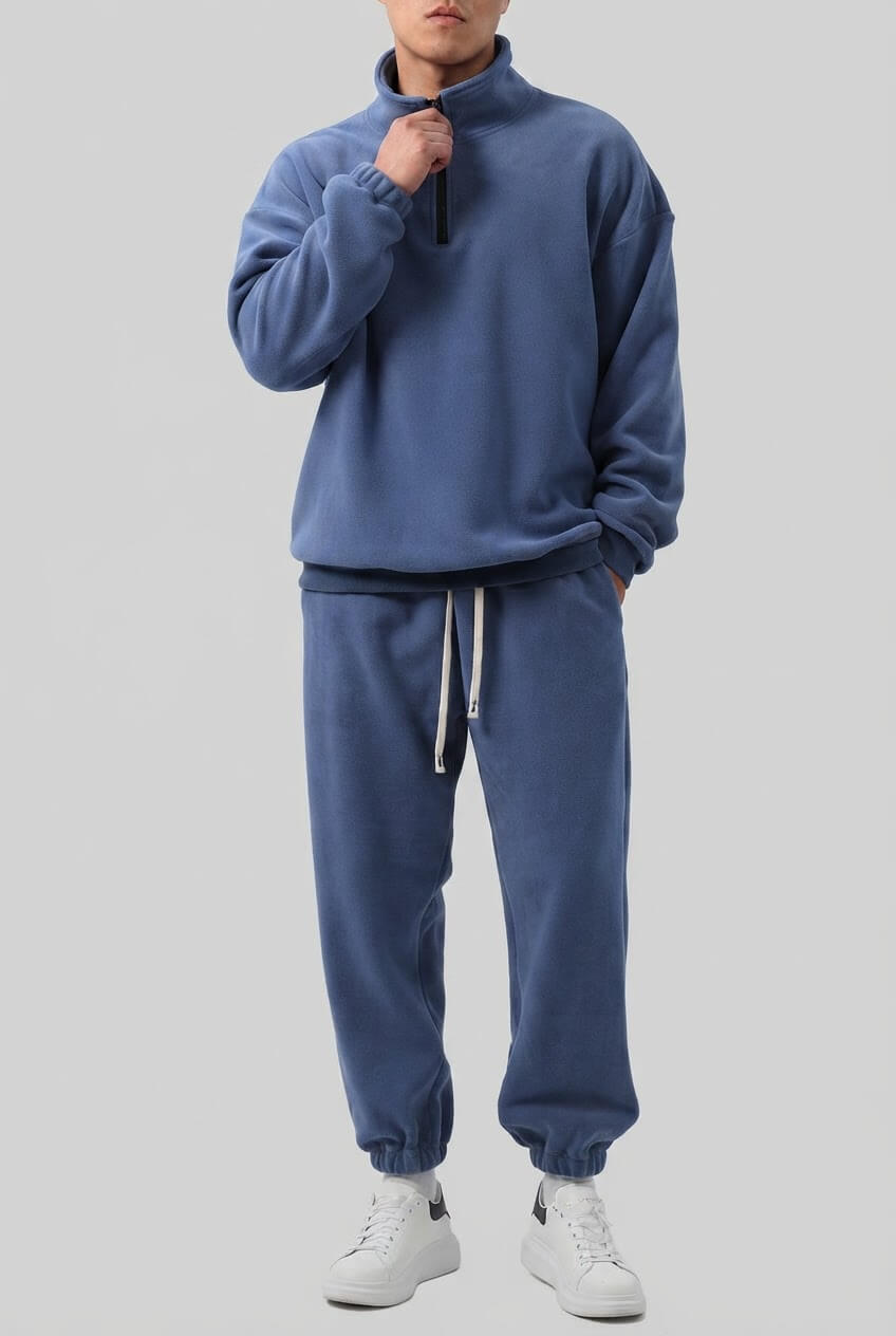 Men's Quarter Zip Tracksuit Set | Stand Collar