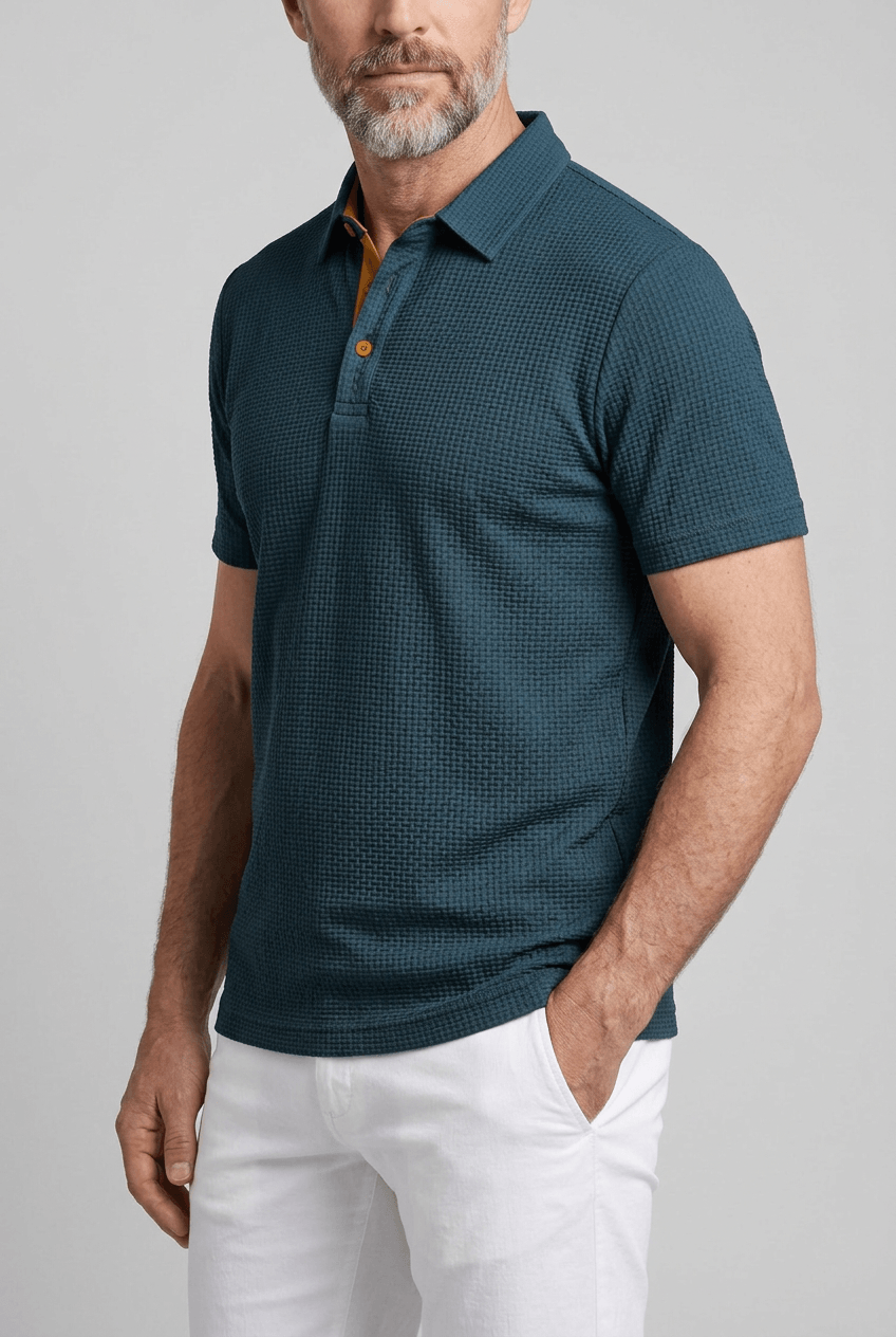 Men's Polo Shirt | Waffle Texture