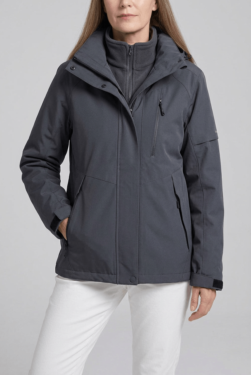 Women's Hooded Windbreaker | Fleece Lining & Zip Pockets