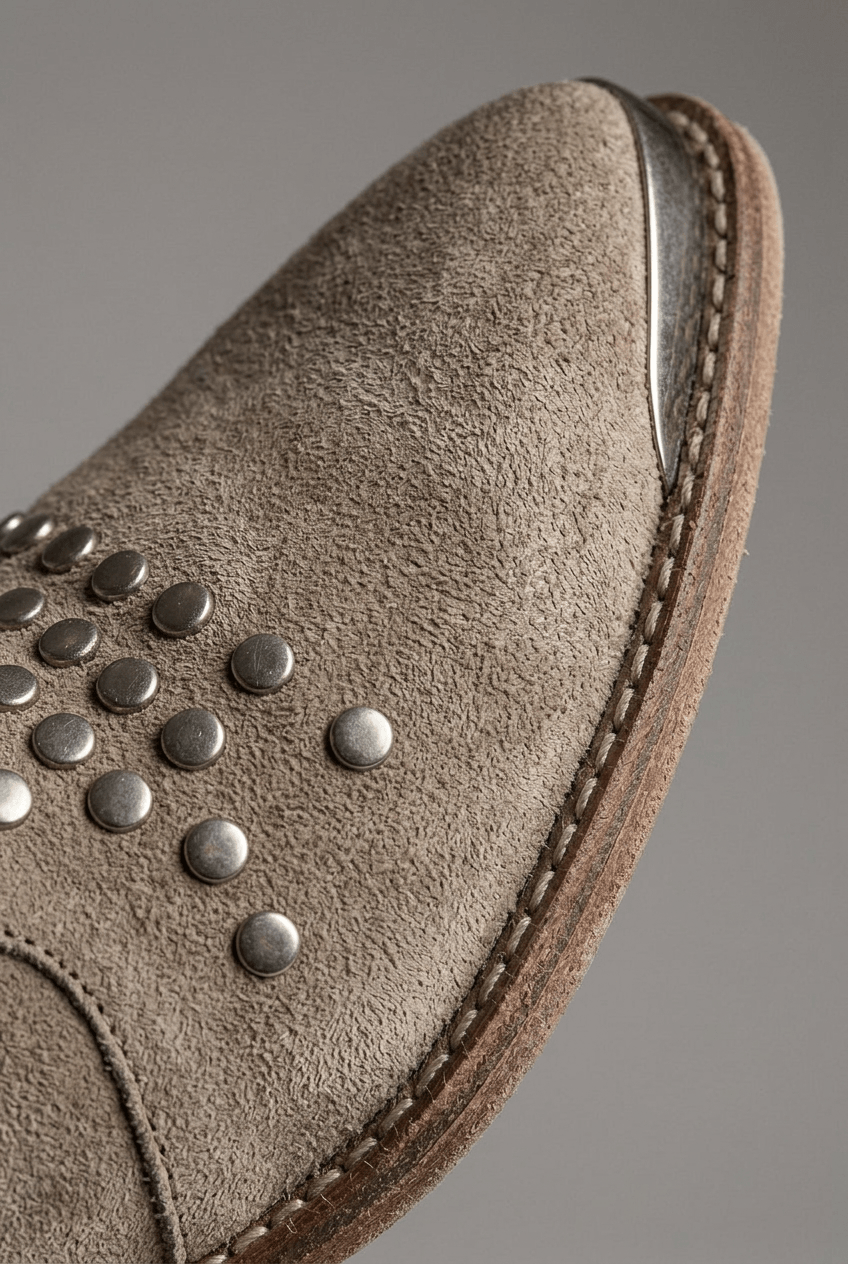 Women's Studded Ankle Boots | Pointed Toe Block Heel