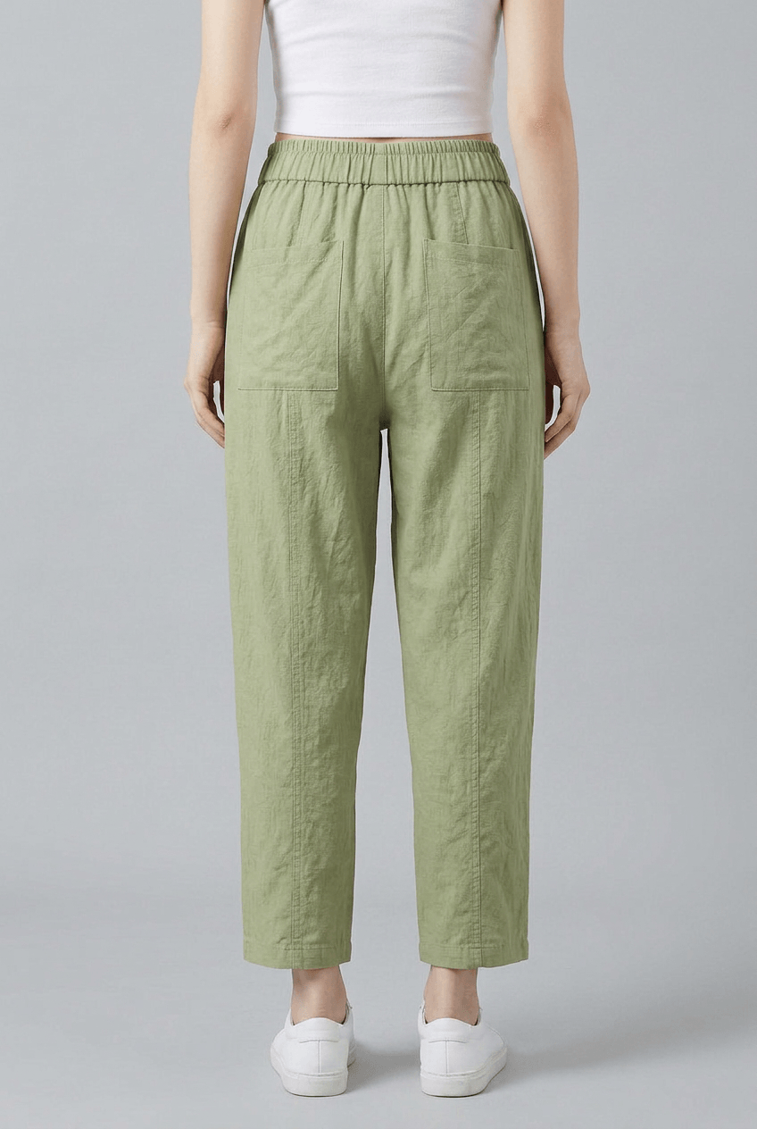 Women's Trousers | Elasticated Waist & Patch Pockets