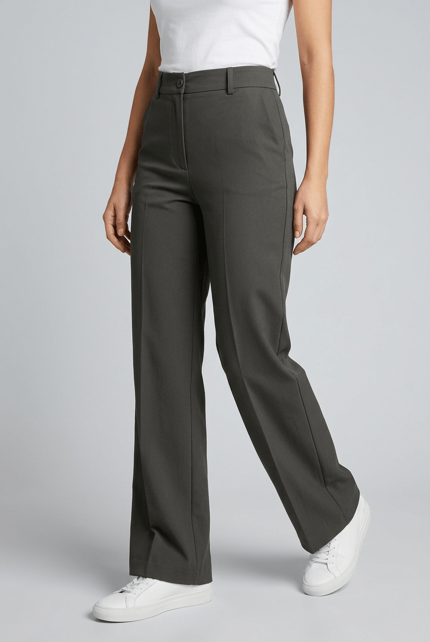 Women’s High Waist Wide Leg Pants | Straight Fit