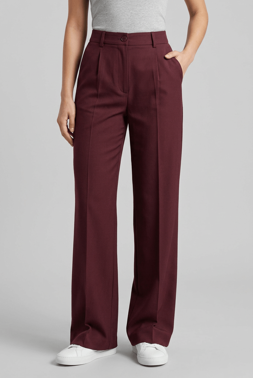 Women’s High Waist Wide Leg Pants | Straight Fit