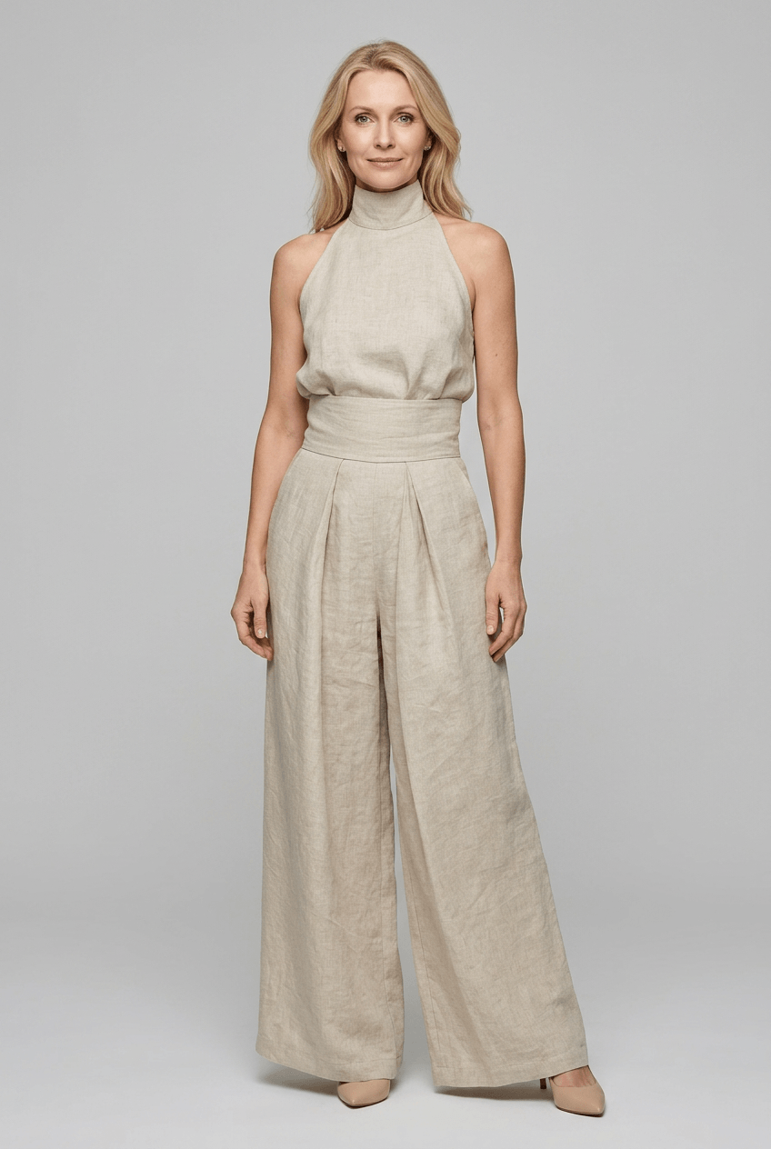 Women’s Sleeveless High Neck Jumpsuit | Relaxed