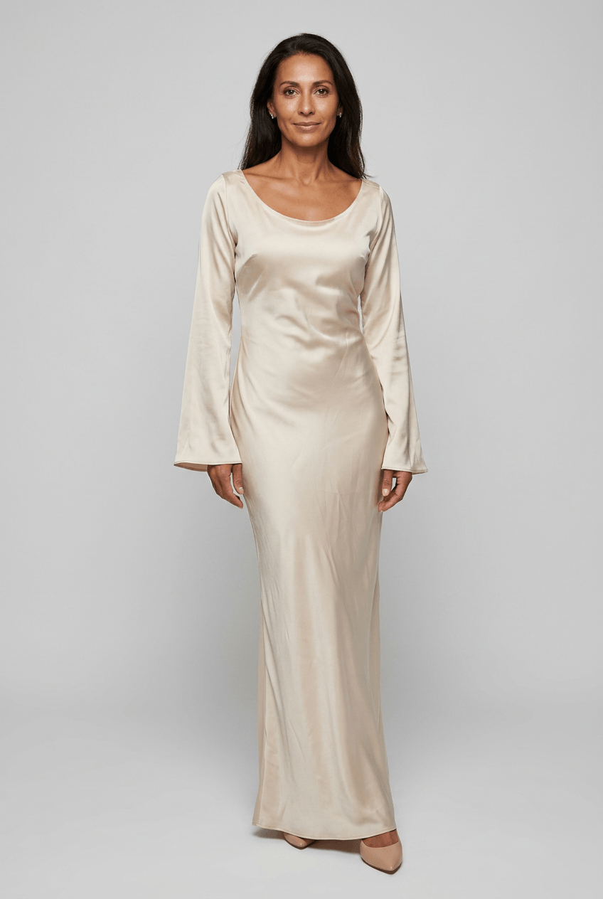 Women’s Minimal Evening Dress | Bell Sleeves