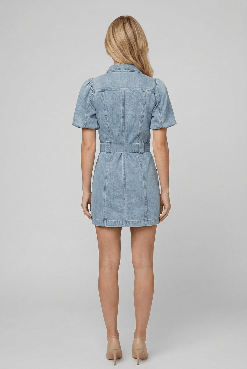 Women’s Button Front Short Sleeves Dress | Mini