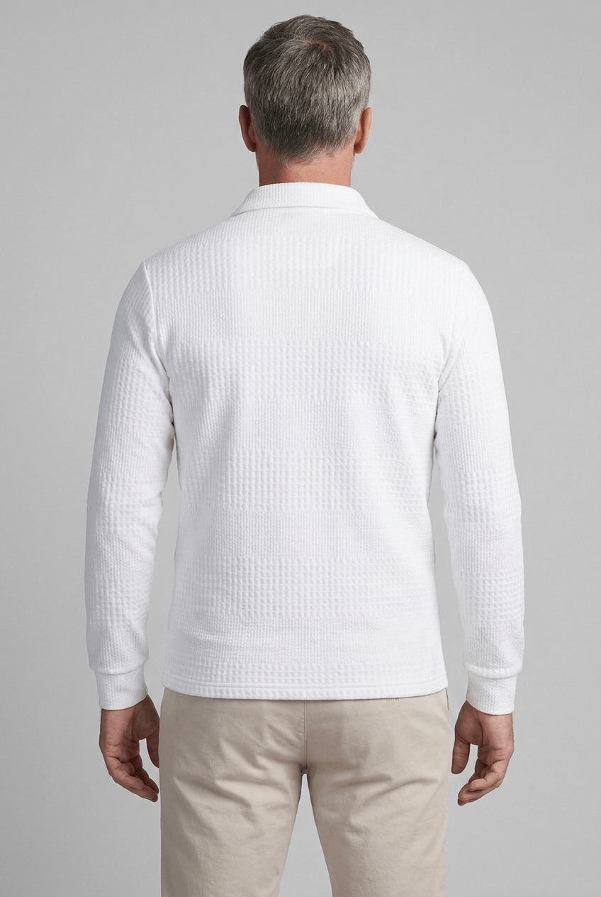 Men's Long Sleeve Polo Shirt | Classic Collar & Slim Fit
