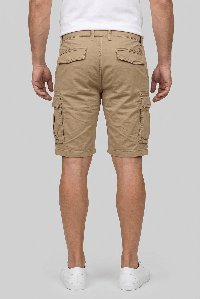 Men's Cargo Shorts | Slim Fit, Flap Pockets & Turn-Up Hem