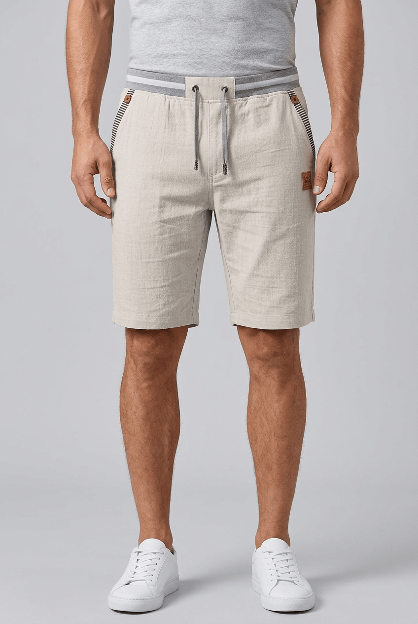Men's Shorts | Contrast Waistband & Striped Pocket